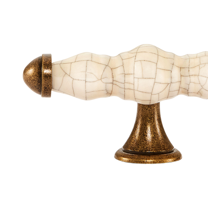 Momo Trianon T Knob 90mm in Cream Crackle & Antique Brass (2)