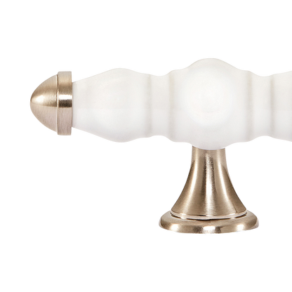 Momo Trianon T Knob 90mm in White & Brushed Nickel (2)