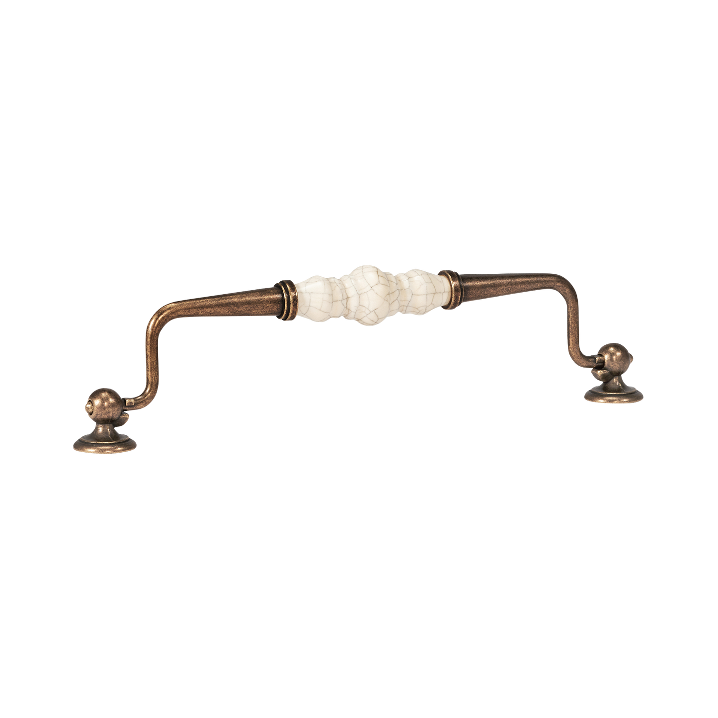 Momo Trianon Swivel Bail 224mm in Cream Crackle & Antique Brass