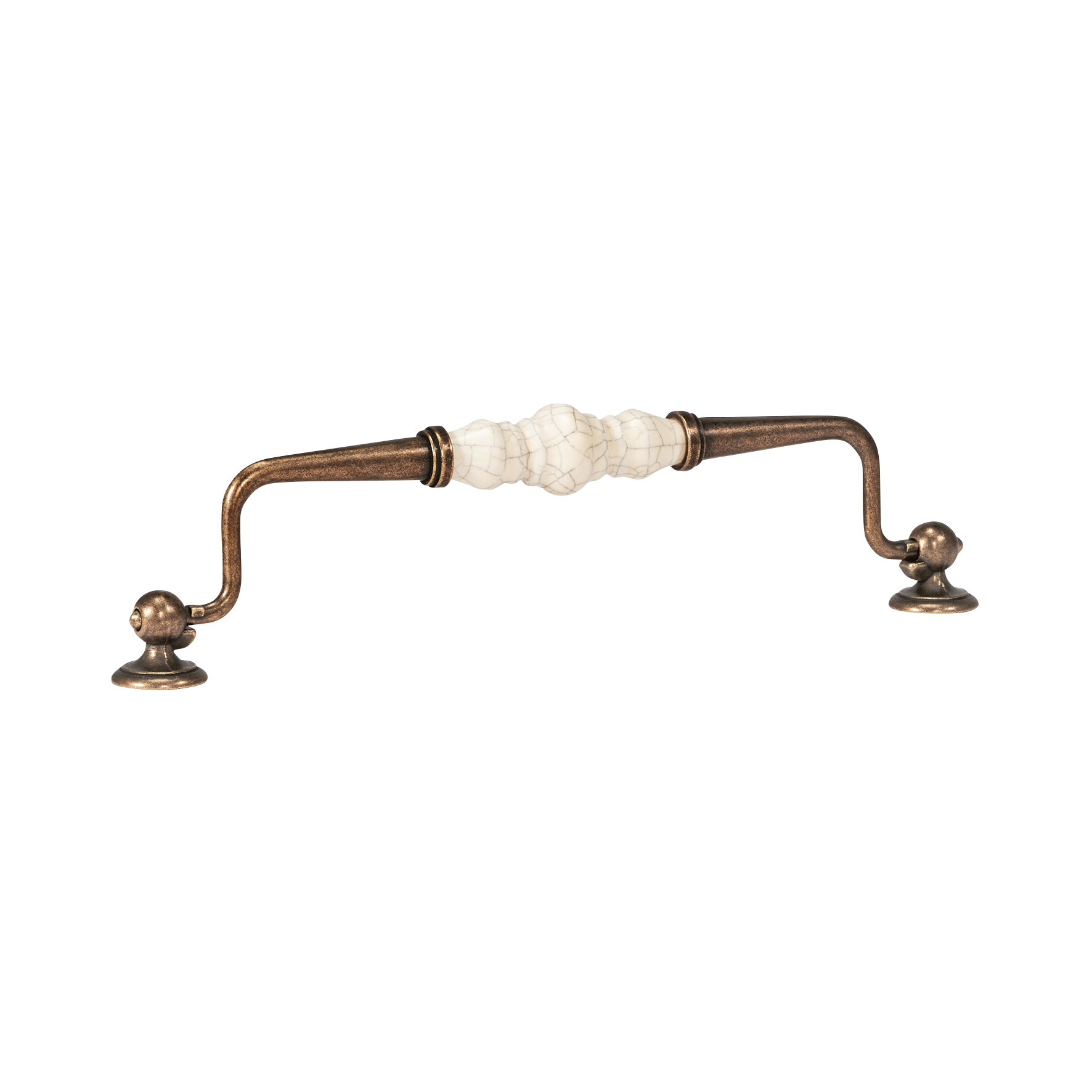 Momo Trianon Swivel Bail 224mm in Cream Crackle & Antique Brass