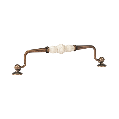 Momo Trianon Swivel Bail 224mm in Cream Crackle & Antique Brass