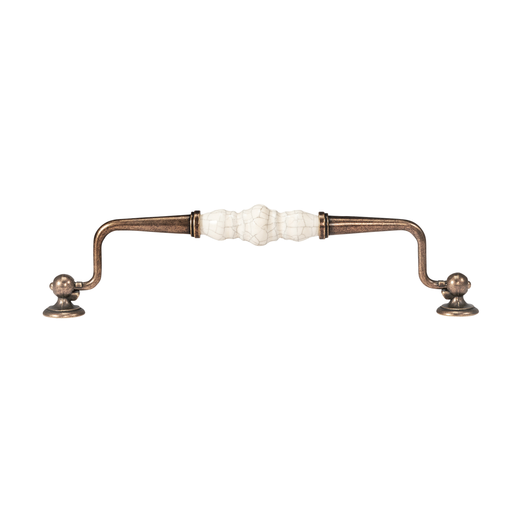 Momo Trianon Swivel Bail 224mm in Cream Crackle & Antique Brass (1)