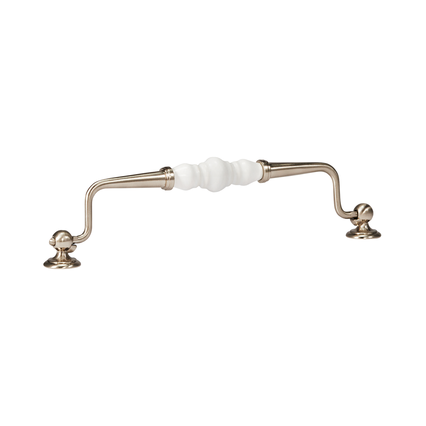 Momo Trianon Swivel Bail 224mm in White & Brushed Nickel