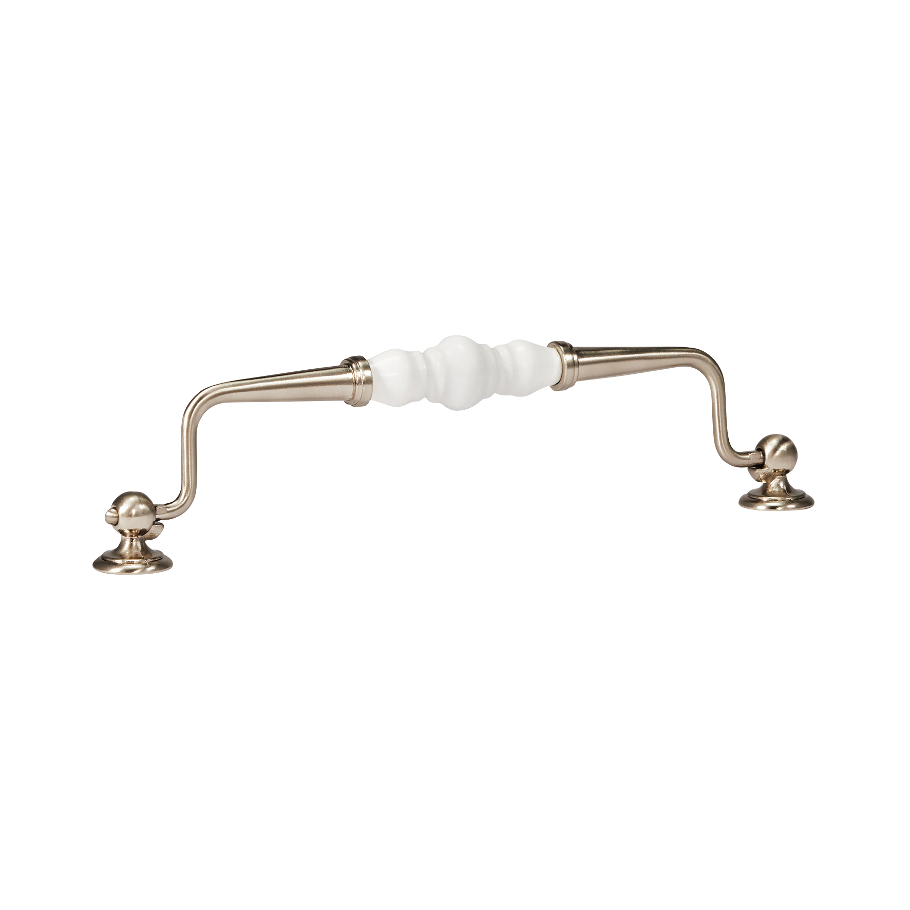 Momo Trianon Swivel Bail 224mm in White & Brushed Nickel
