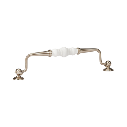 Momo Trianon Swivel Bail 224mm in White & Brushed Nickel