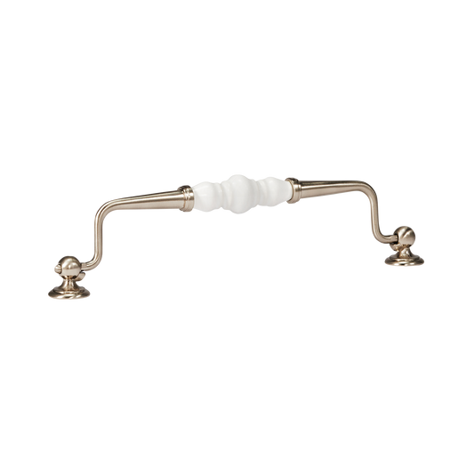 Momo Trianon Swivel Bail 224mm in White & Brushed Nickel