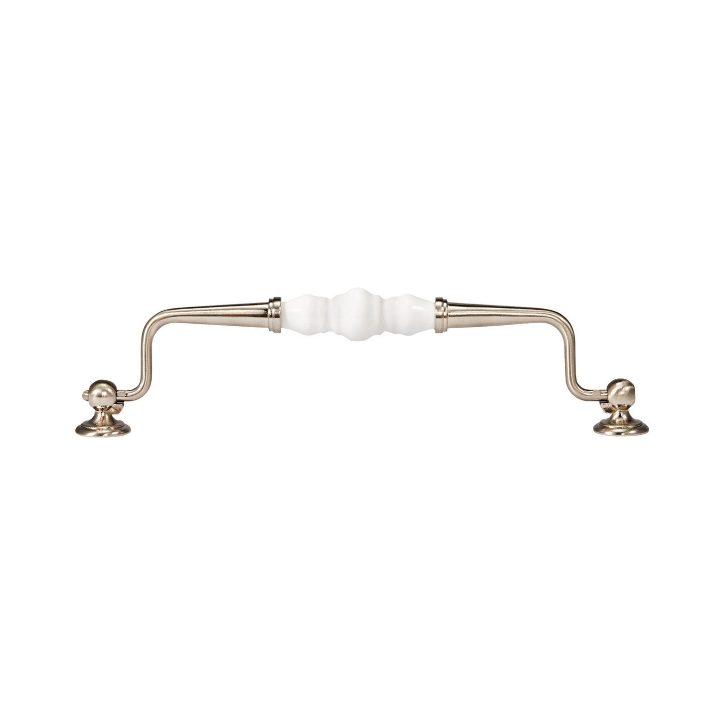 Momo Trianon Swivel Bail 224mm in White & Brushed Nickel (1)
