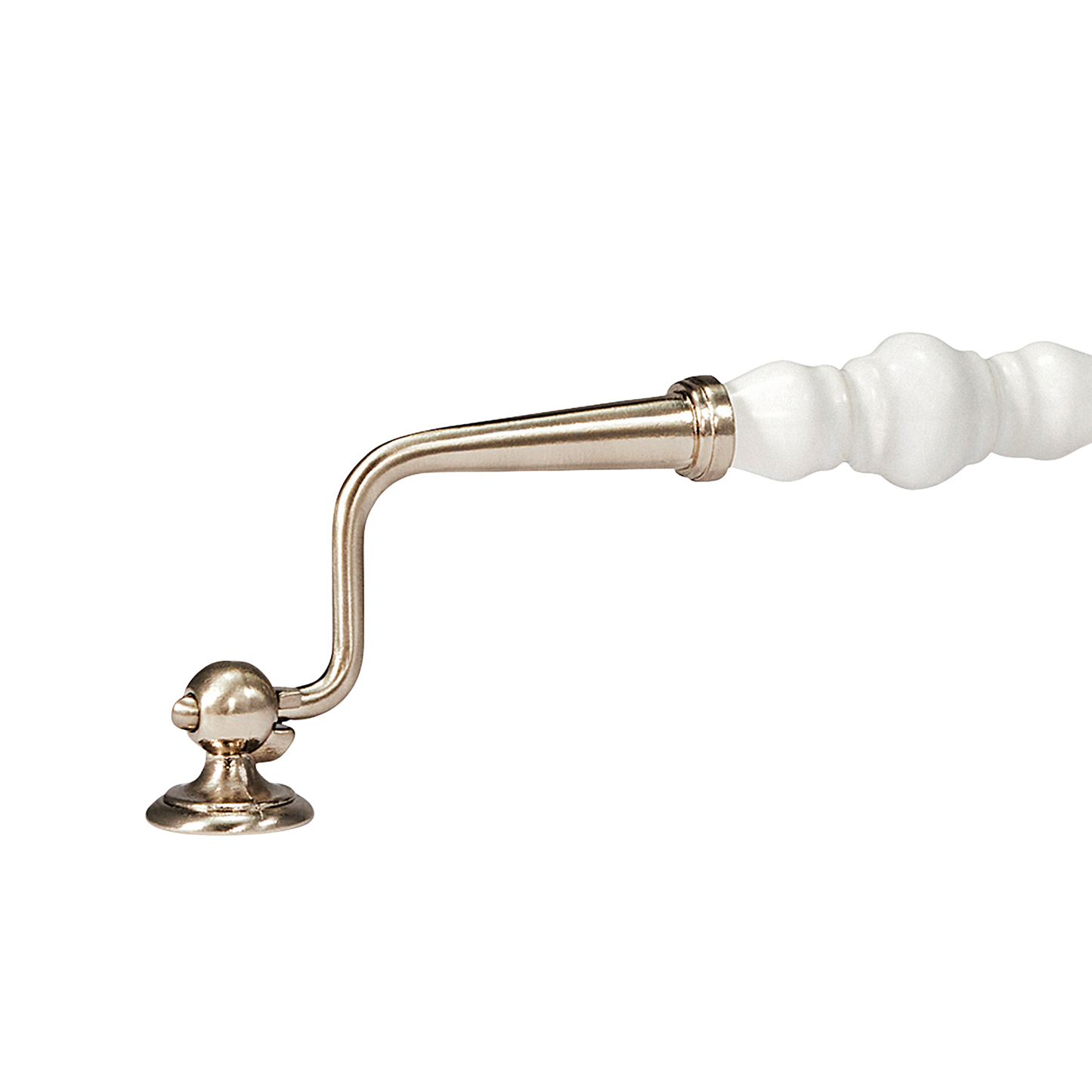 Momo Trianon Swivel Bail 224mm in White & Brushed Nickel (2)