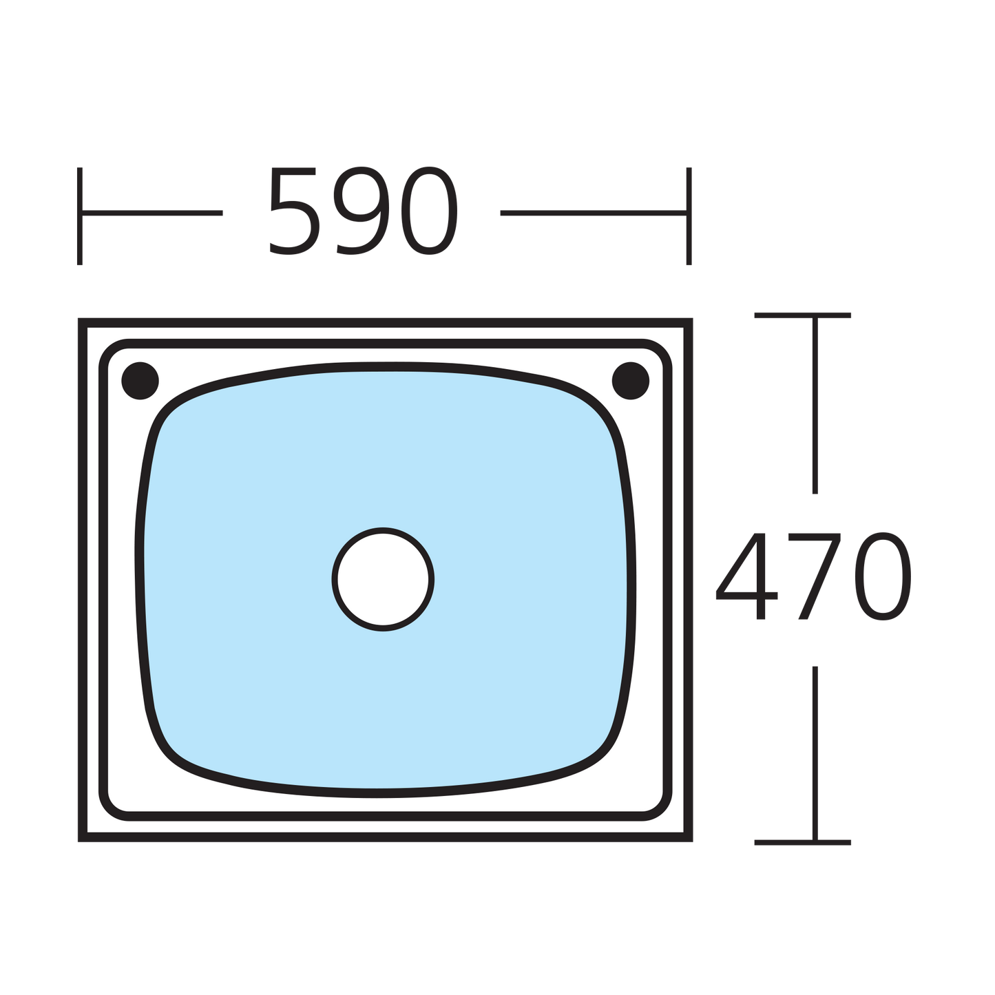 Laundry 45L Tub With Rinse Bypass