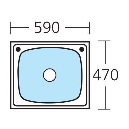 Laundry 45L Tub With Rinse Bypass