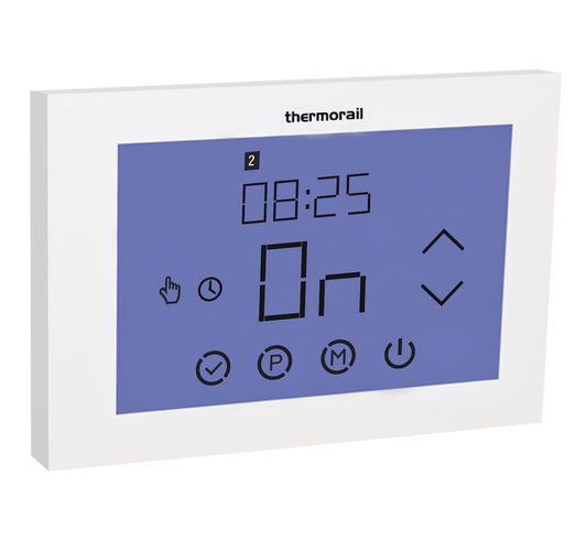 Thermorail Landscape Touch Screen 7 Day Timer - White