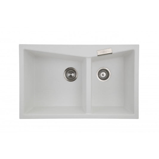 Carysil CGDB White Double Bowl Granite Kitchen Sink 800*500mm