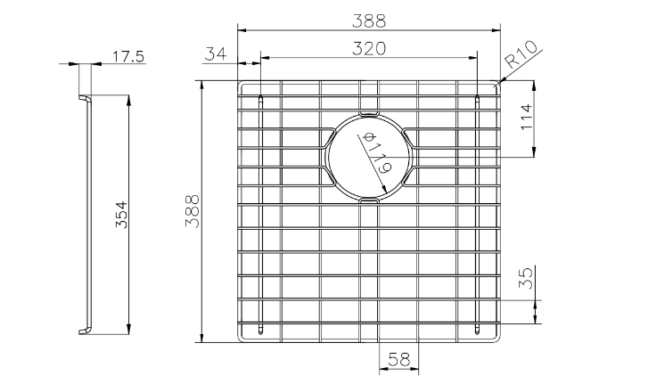 Stainless Steel Chrome TWM2 Sink Grids