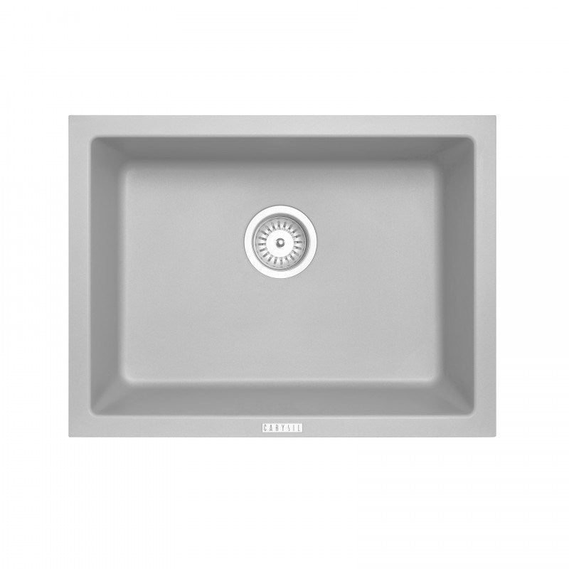 Carysil Concrete Grey Single Big Bowl Granite Kitchen Sink 610*457mm