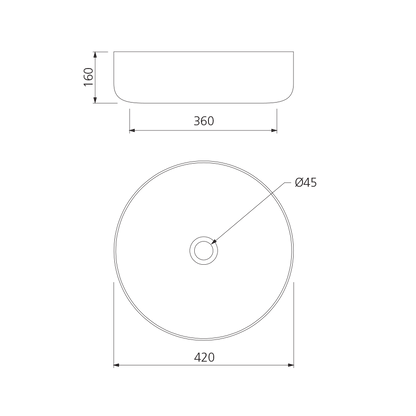 Terzofoco Red Clay Circular Counter Top Basin