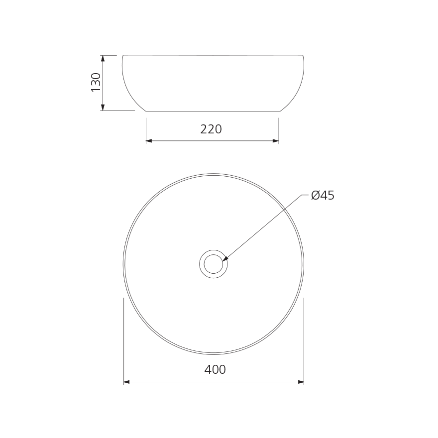 Terzofoco Natural Earth and Sage Green Curved Counter Top Basin
