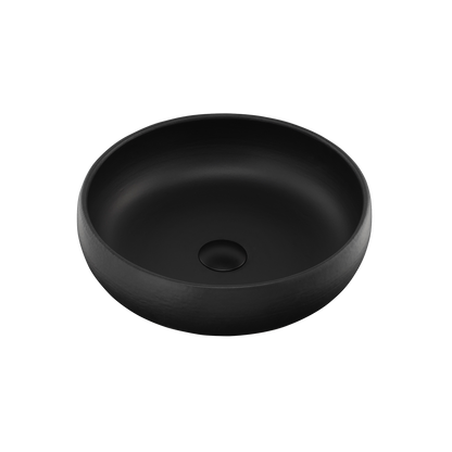Terzofoco Matte Black Curved Counter Top Basin