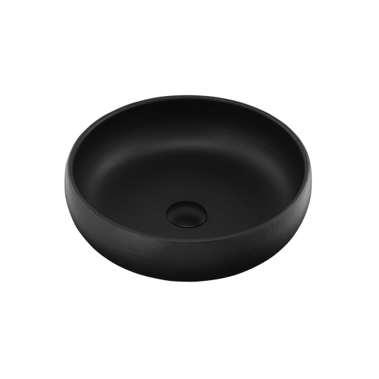 Terzofoco Matte Black Curved Counter Top Basin