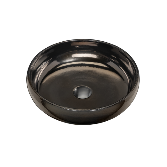 Terzofoco Brown Gold Curved Counter Top Basin