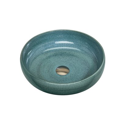 Terzofoco Emerald Green Curved Counter Top Basin