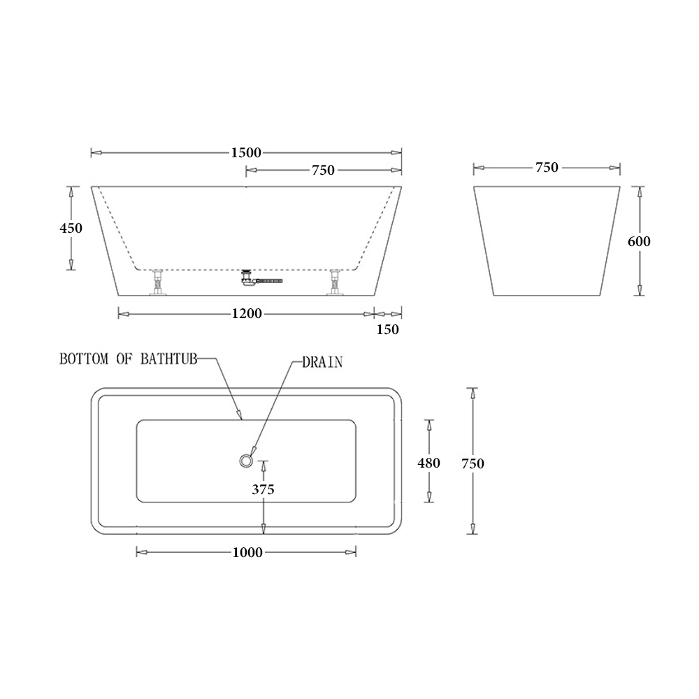 Turin Freestanding Bathtub