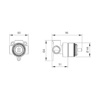 Wall Mixer - Inwall Body Only