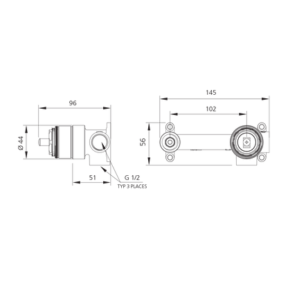Wall Mixer Set - Inwall Body Only