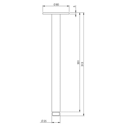 Vivid Ceiling Arm 300mm
