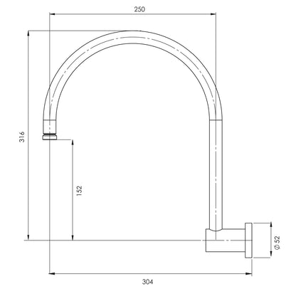 Vivid High-Rise Shower Arm