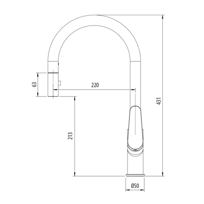 Verona Pull Out Goose Neck Spray Mixer