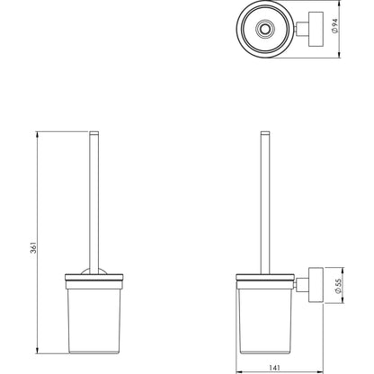 Vivid Toilet Brush & Holder