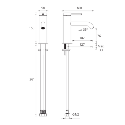 Venice Curved Basin Mixer