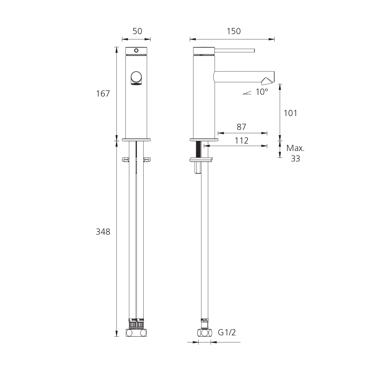 Venice Straight Basin Mixer