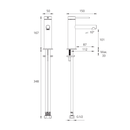 Venice Straight Basin Mixer