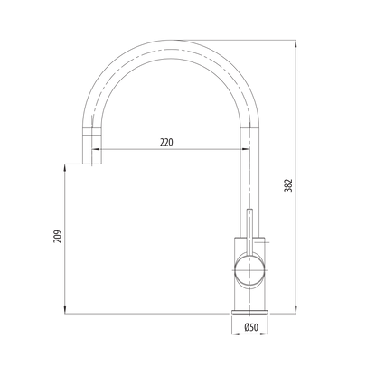 Venice Pull Out Goose Neck Mixer