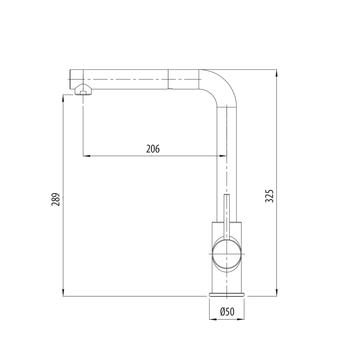 Venice Pull Out Right Angle Mixer