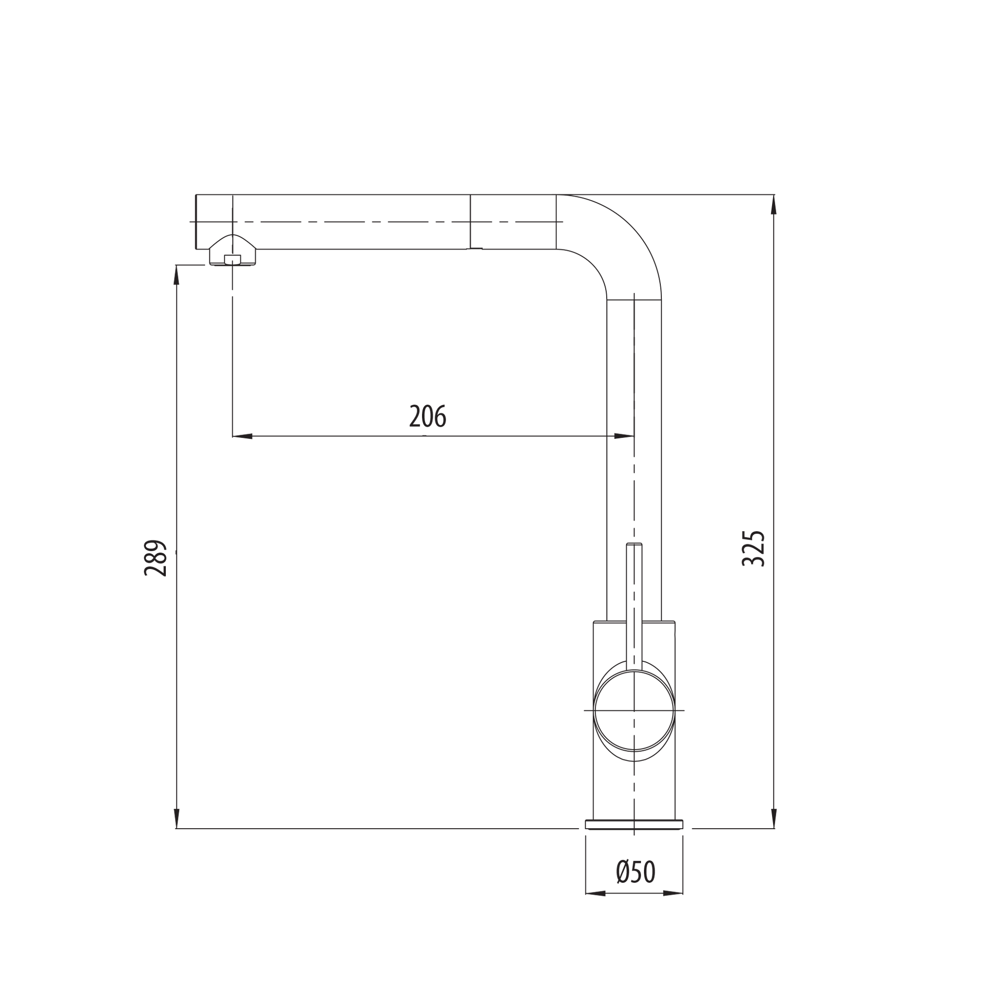 Venice Pull Out Right Angle Mixer