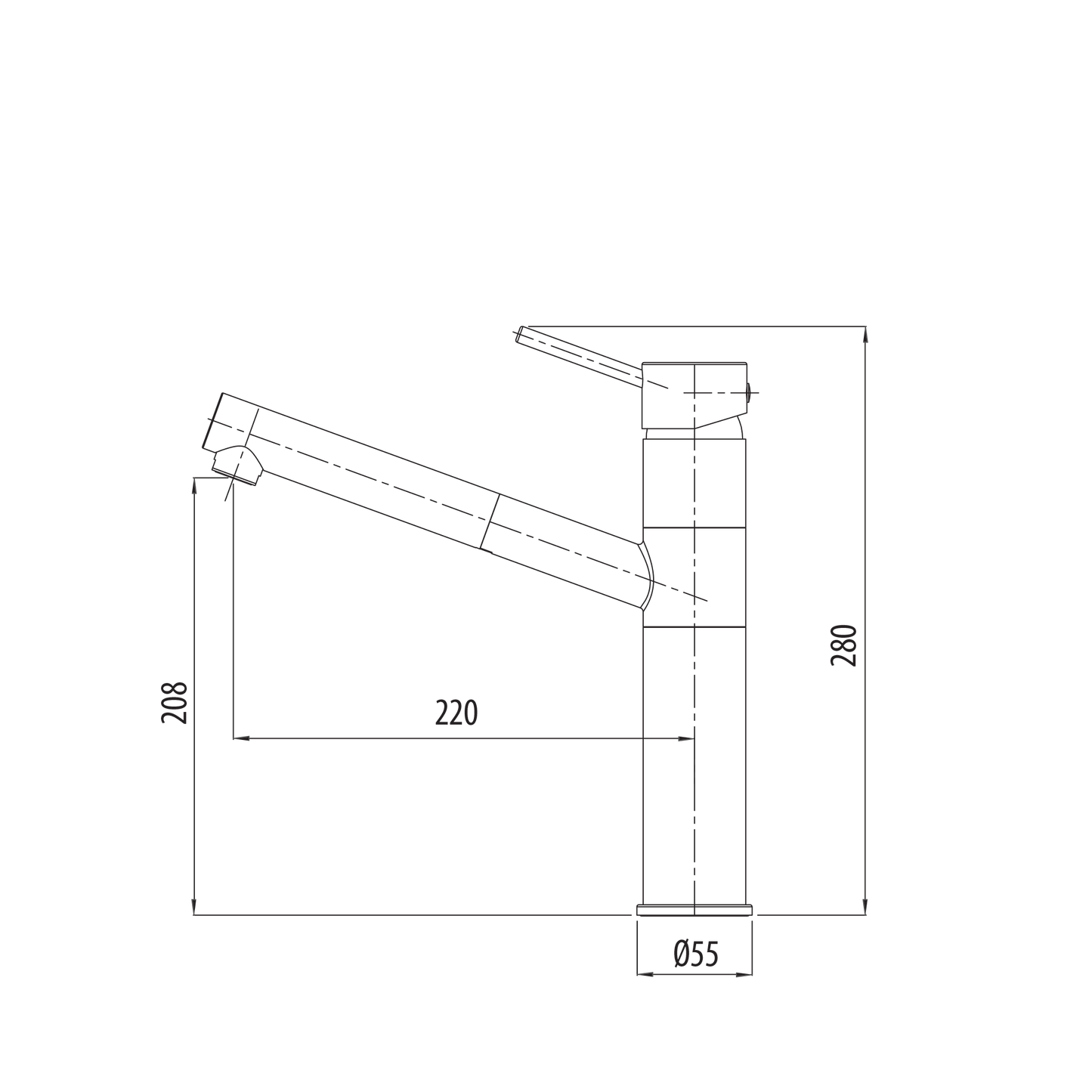 Venice Pull Out Swivel Mixer