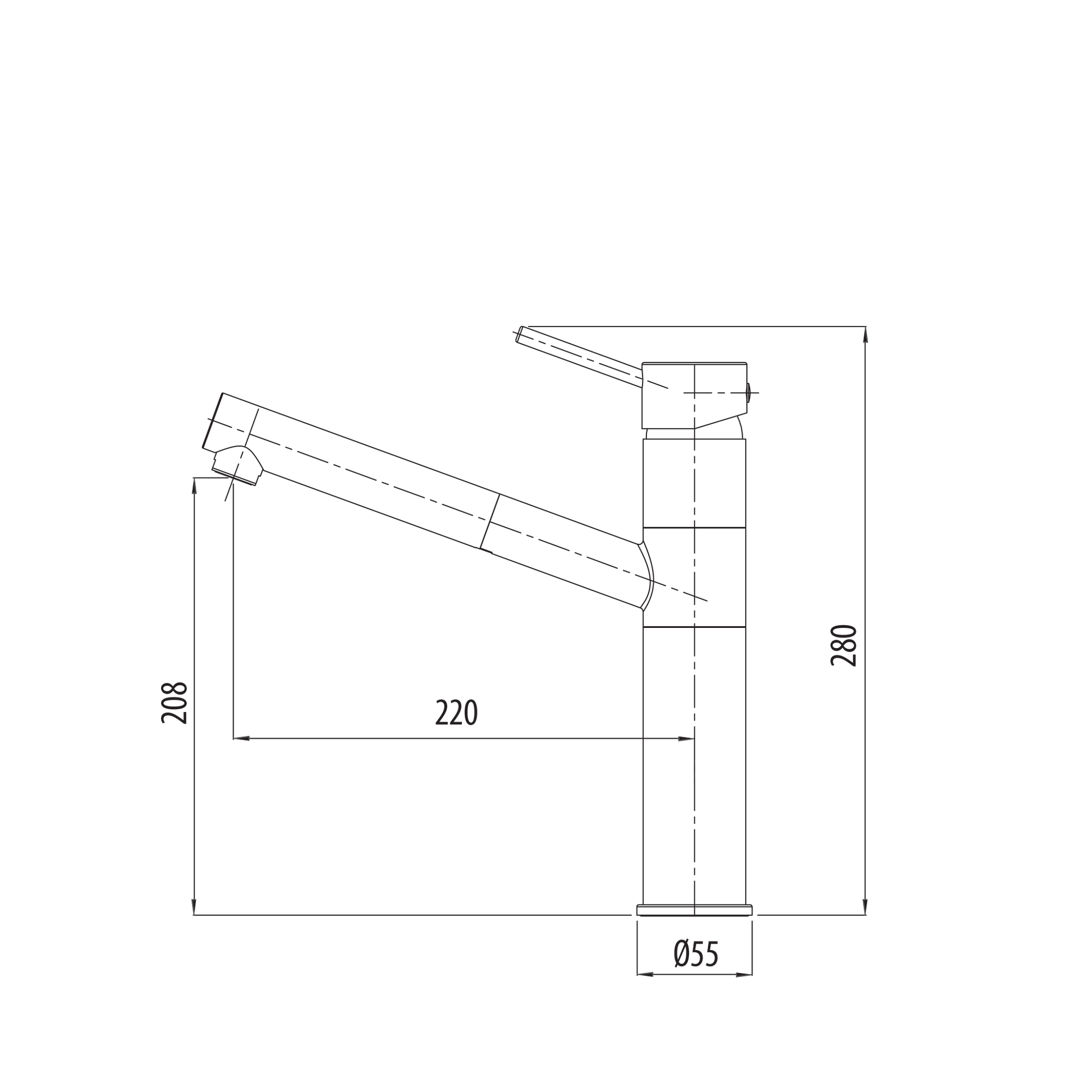 Venice Pull Out Swivel Mixer