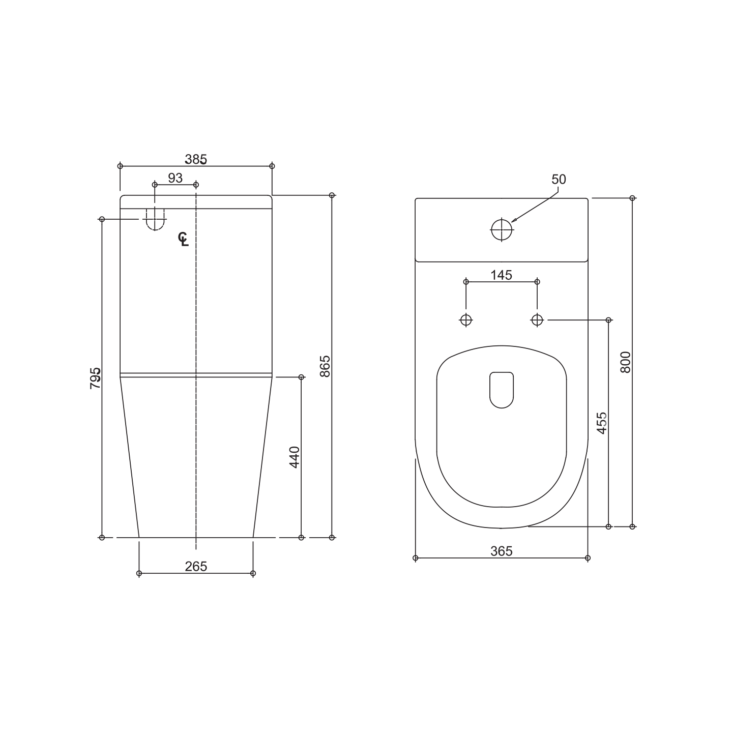Vienna Back To Wall Care Toilet Suite With Blue Seat and Buttons