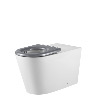 Vienna Wall Faced Care Toilet Suite With Grey Seat