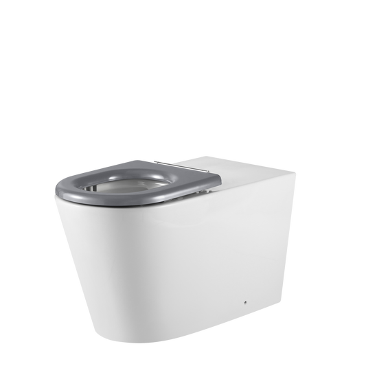 Vienna Wall Faced Care Toilet Suite With Grey Seat