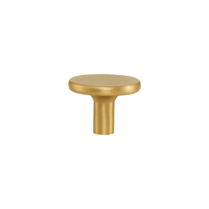 Momo Vena Round Knob 35mm in Brushed Satin Brass (1)