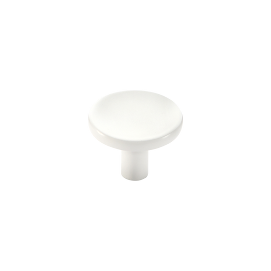 Momo Vena Round Knob 35mm in Matt White