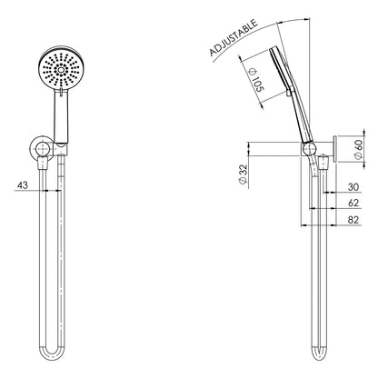 Vivid Slimline Hand Shower