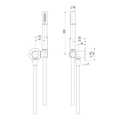 Vivid Slimline Microphone Hand Shower