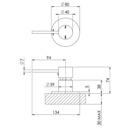 Vivid Slimline Hob Mixer