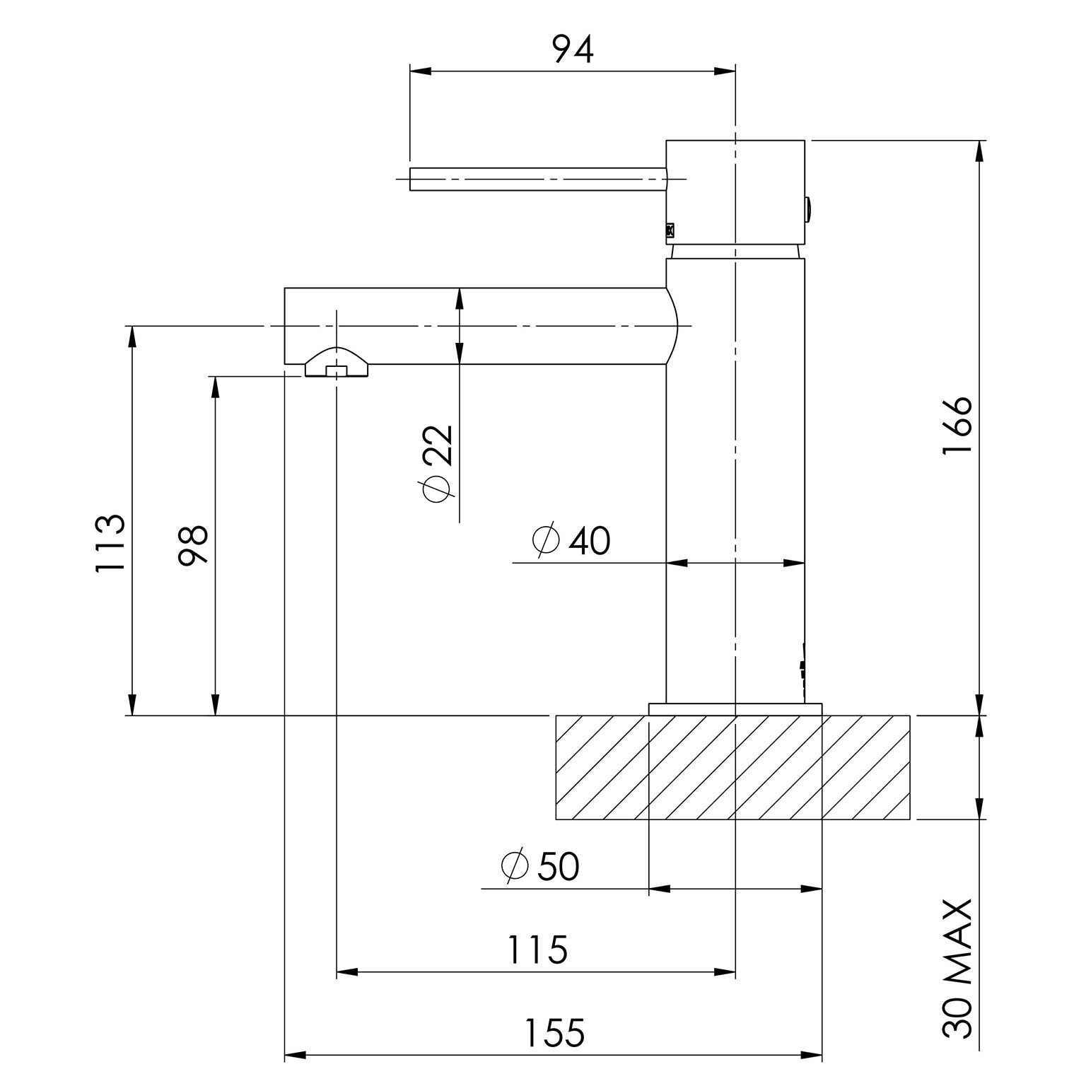 Vivid Slimline Basin Mixer