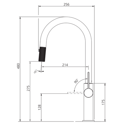 Vilo Goose Neck Pull Out Spray Mixer