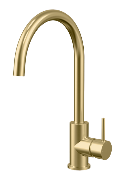 Veil Kitchen Sink Mixer in Brushed Aurum